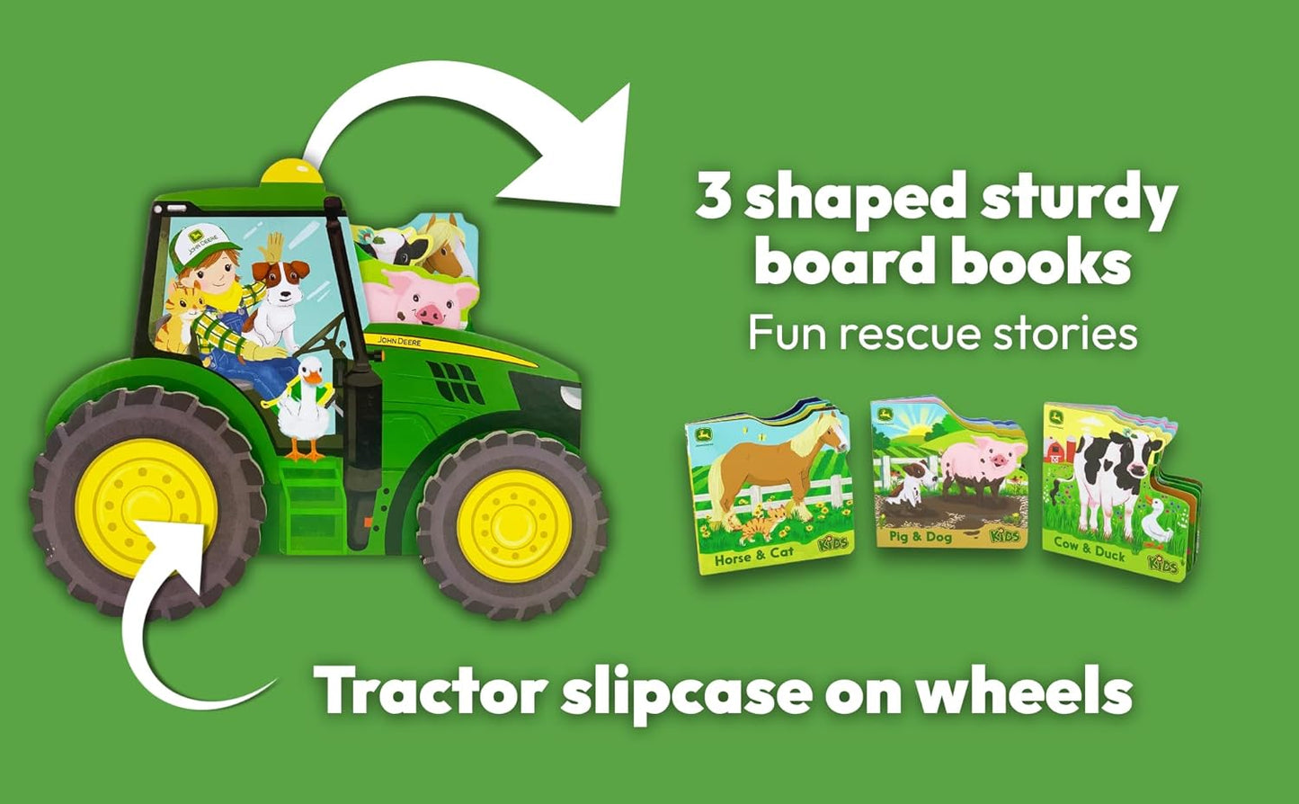John Deere Kids Tractor Tales Roll 'n Go Book Set