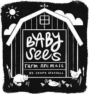 Baby Sees Farm Animals:  A High-Contrast Board Book