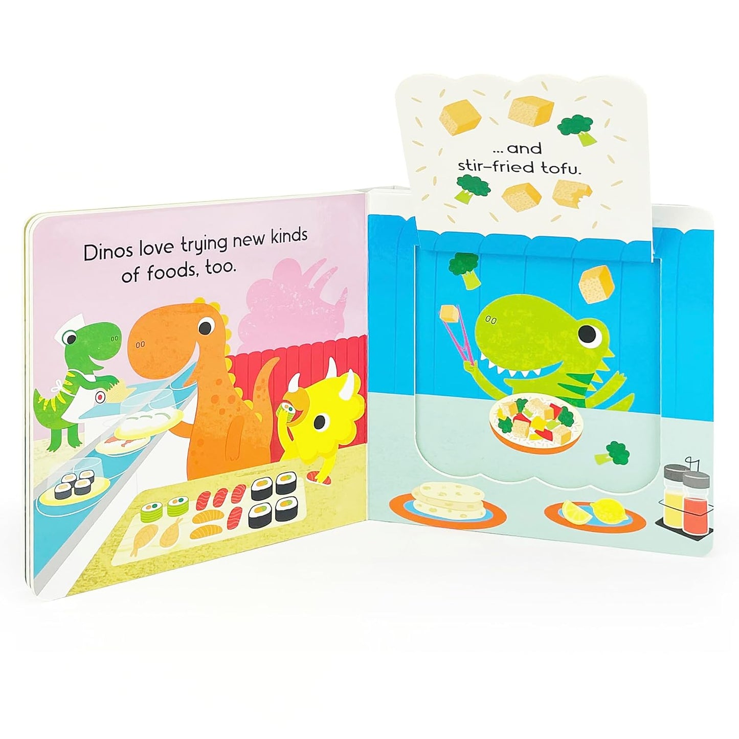 Dinos Love Donuts - A Foodie Lift-a-Flap Board Book