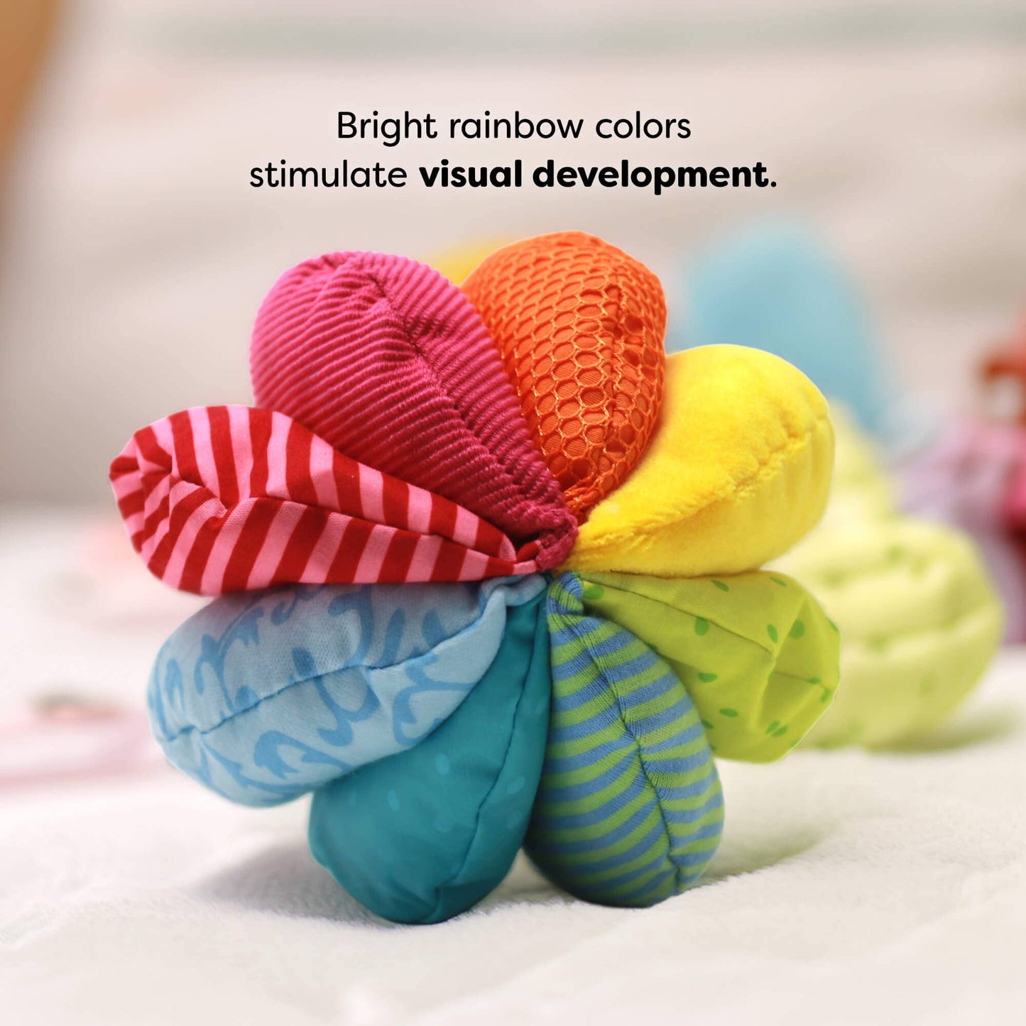 Rainbow Fabric Baby Ball