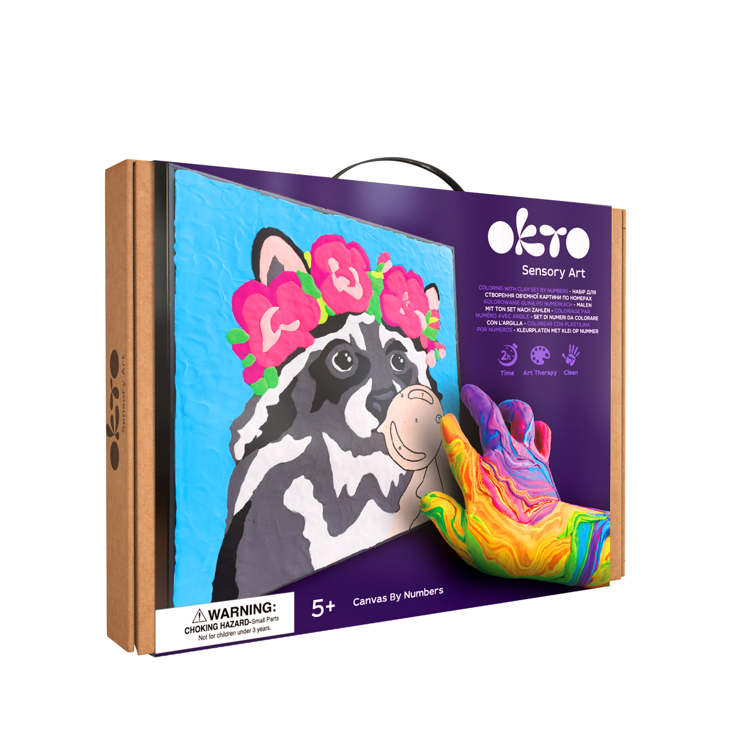 OKTO Clay-by-Numbers Kit – “Raccoon”