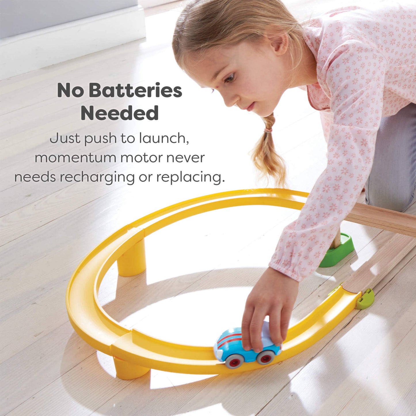 HABA Cars Light Blue Speedster with Momentum Motor