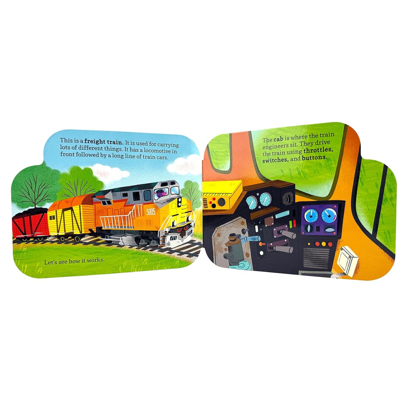 How Freight Trains Work - Children's Shaped Board Book
