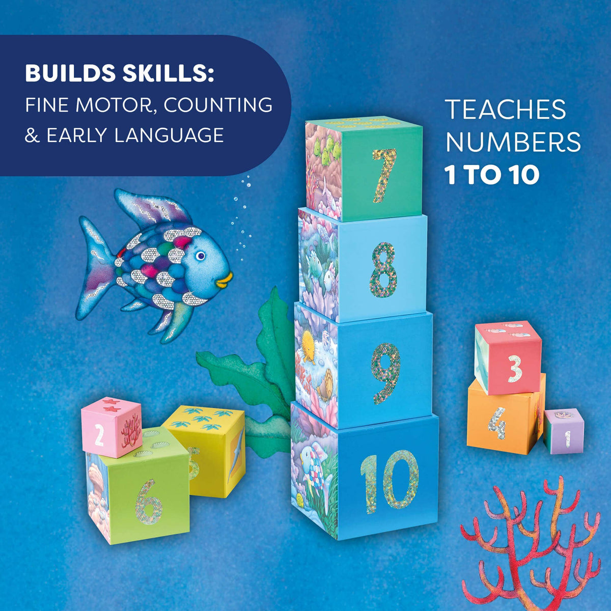 Rainbow Fish Stacking & Nesting Cubes