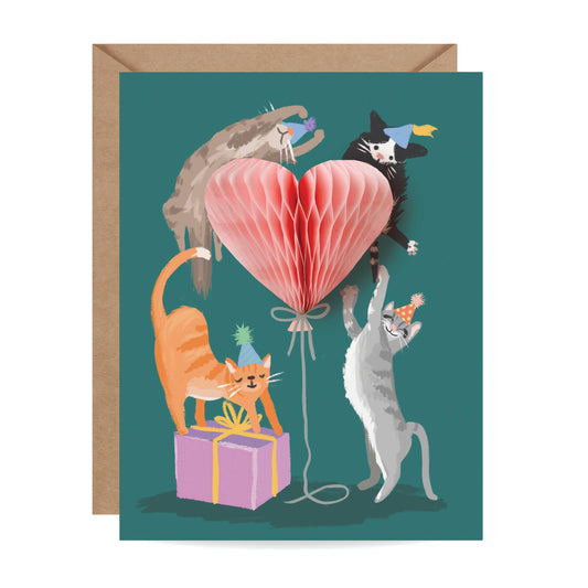 Pop-up Card - Party Kittens - Birthday