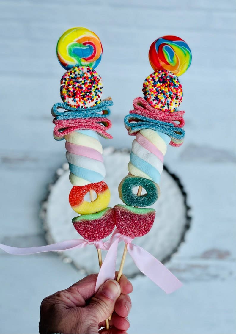 Candy Gummy kabobs w/Wood Stick