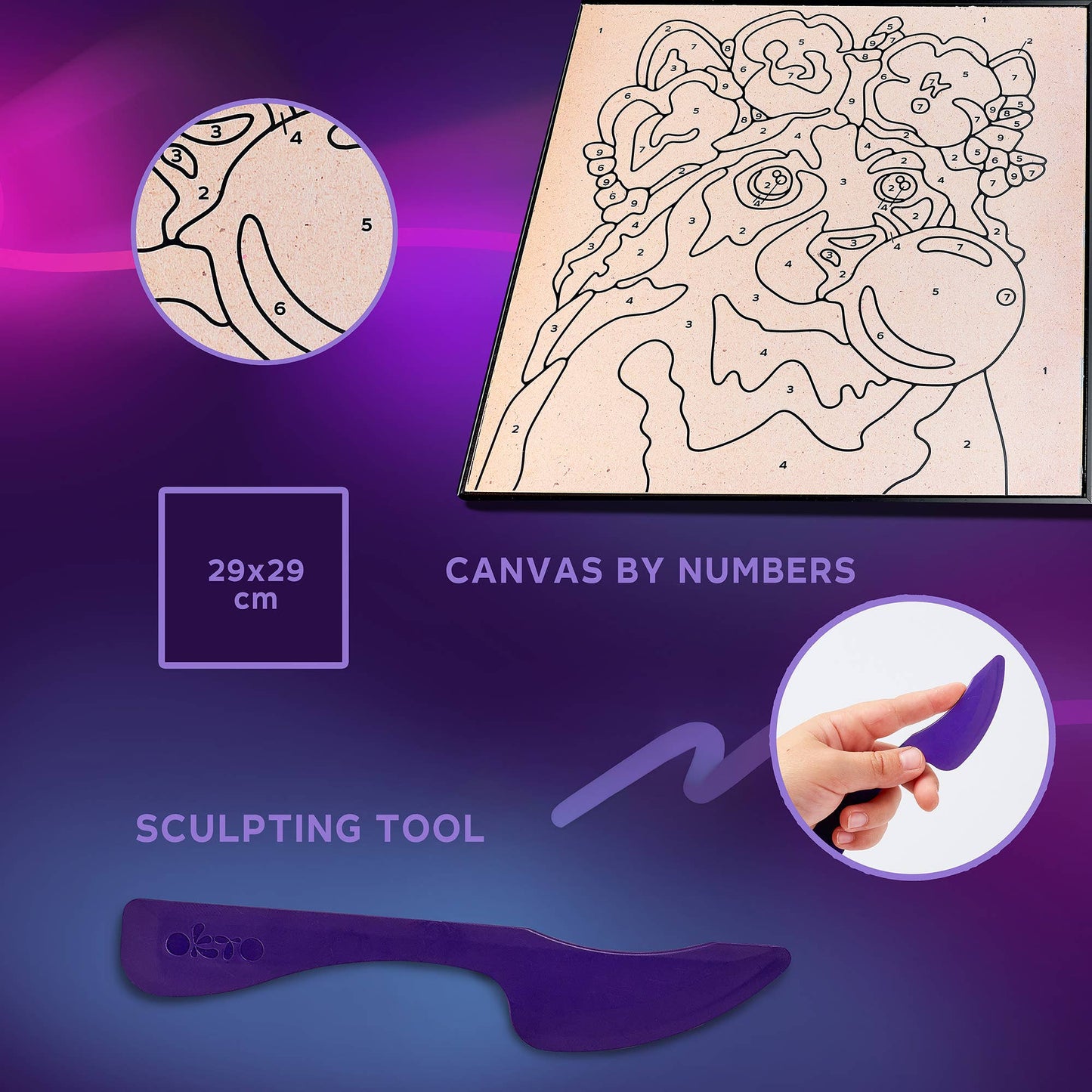 OKTO Clay-by-Numbers Kit – “Raccoon”