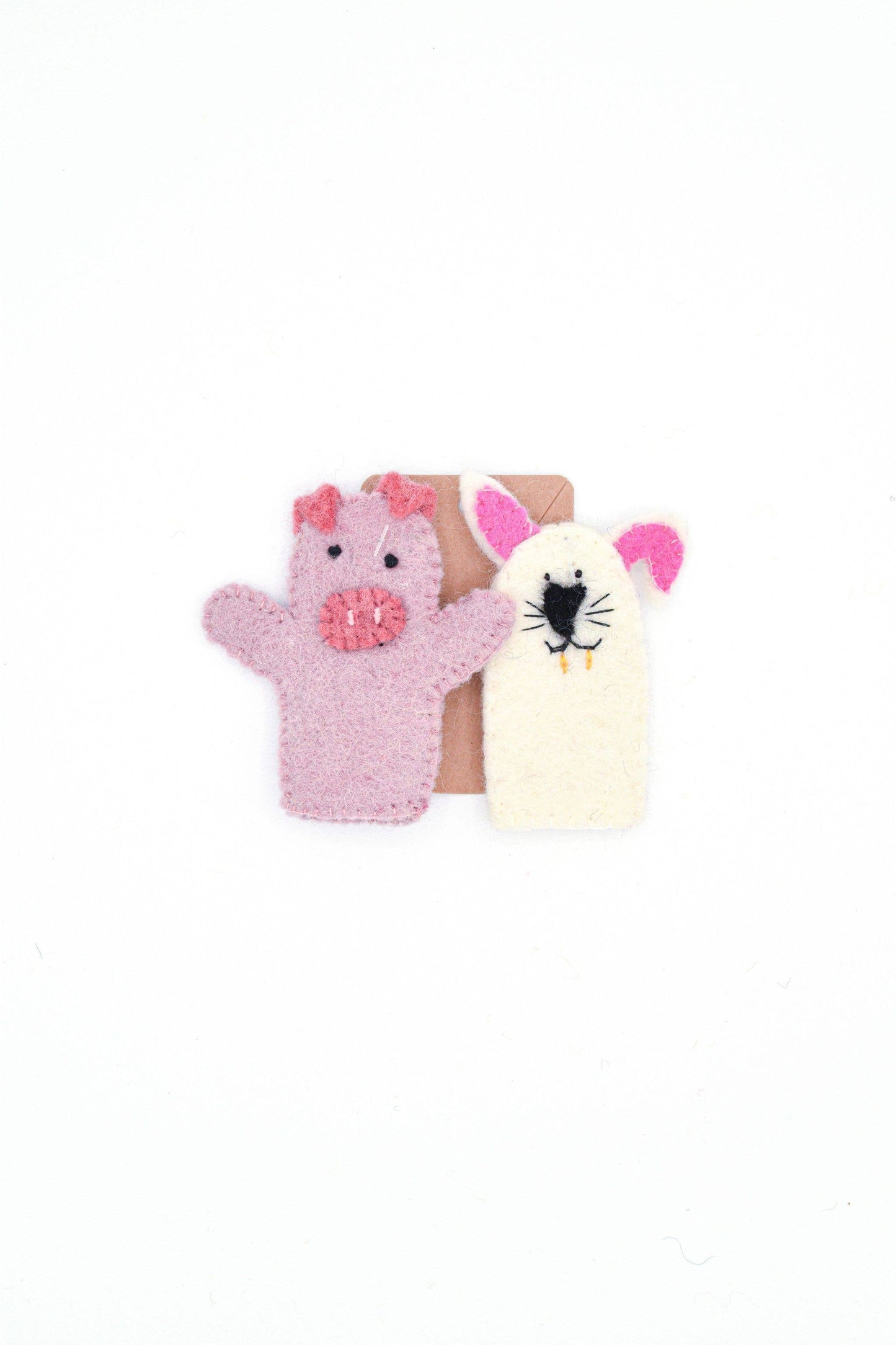 Finger Puppet - Rabbit / Bunny and Pig Set