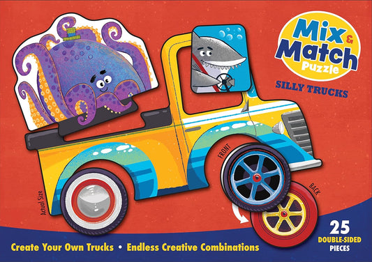 Mix & Match Puzzle: Silly  Trucks