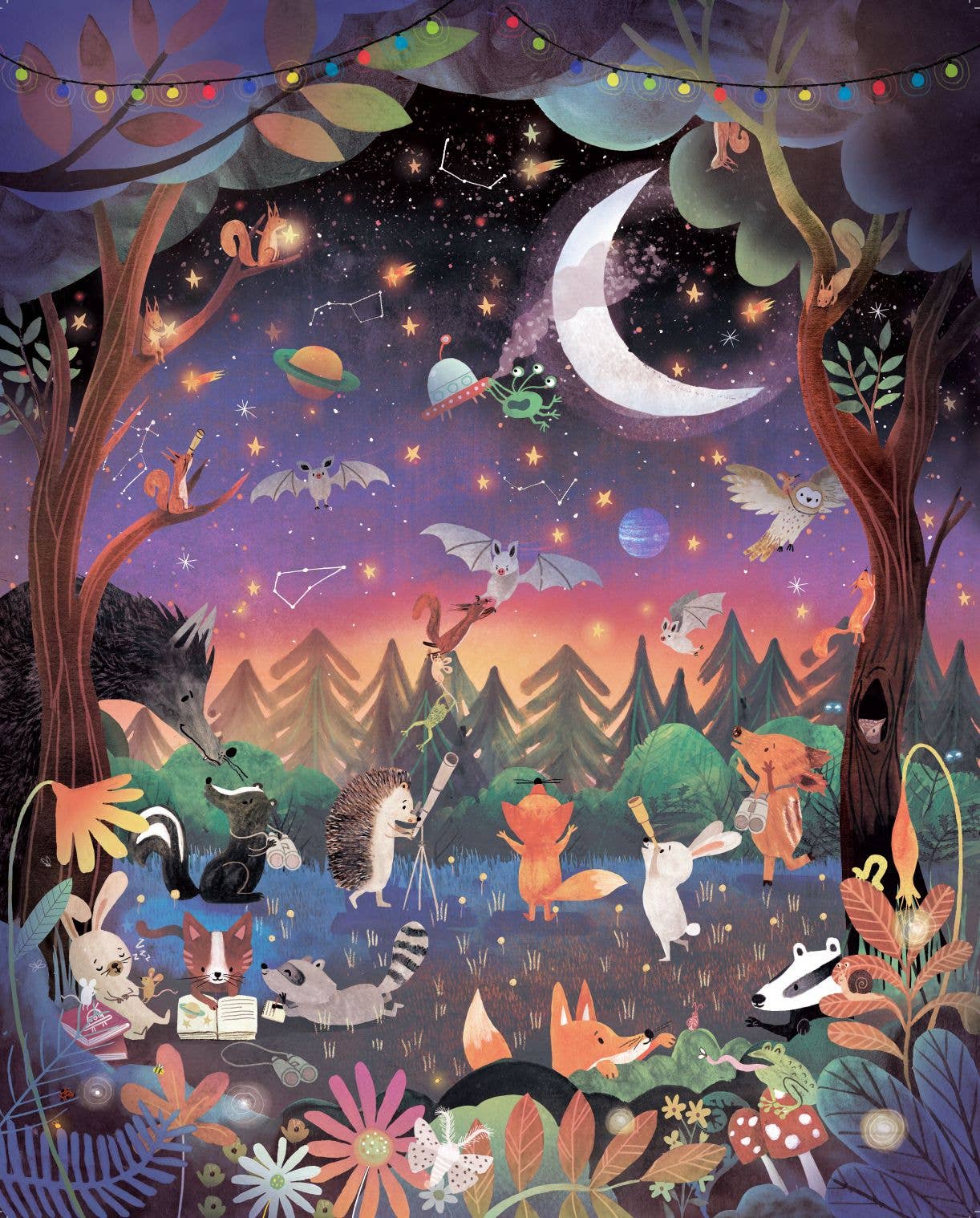 Mischief Under the Moonlight 300 Piece Puzzle