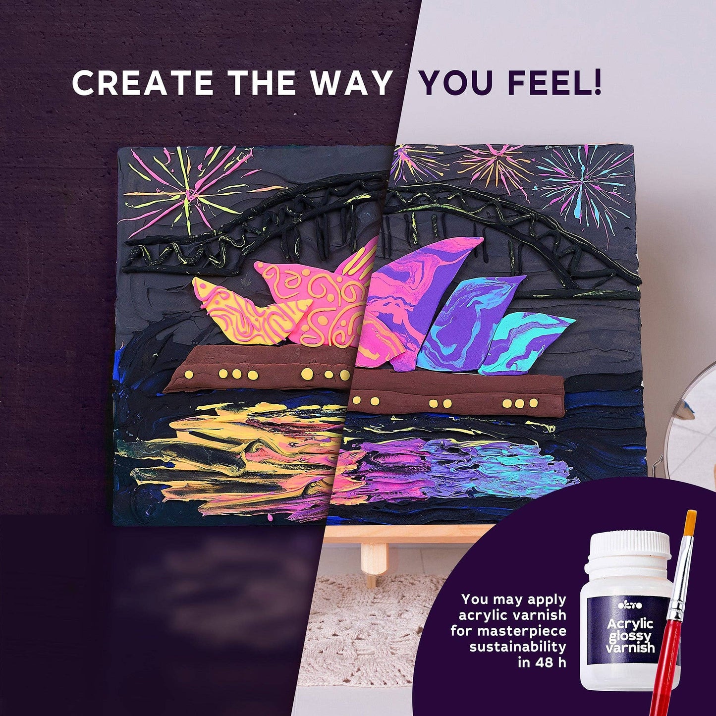 OKTO Air-Dry Clay 3D Painting Kit – #sydneyoperahouse