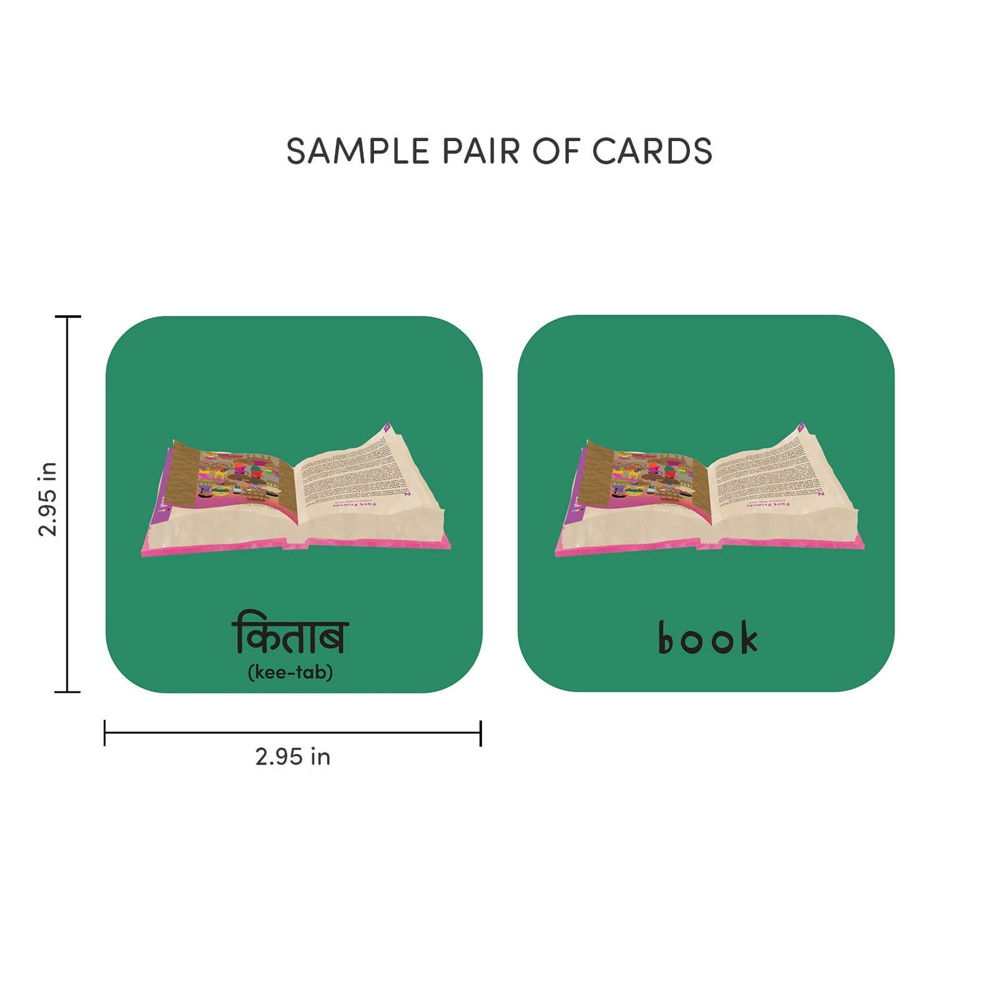Minilingo Hindi/English Bilingual Flashcards for Kids