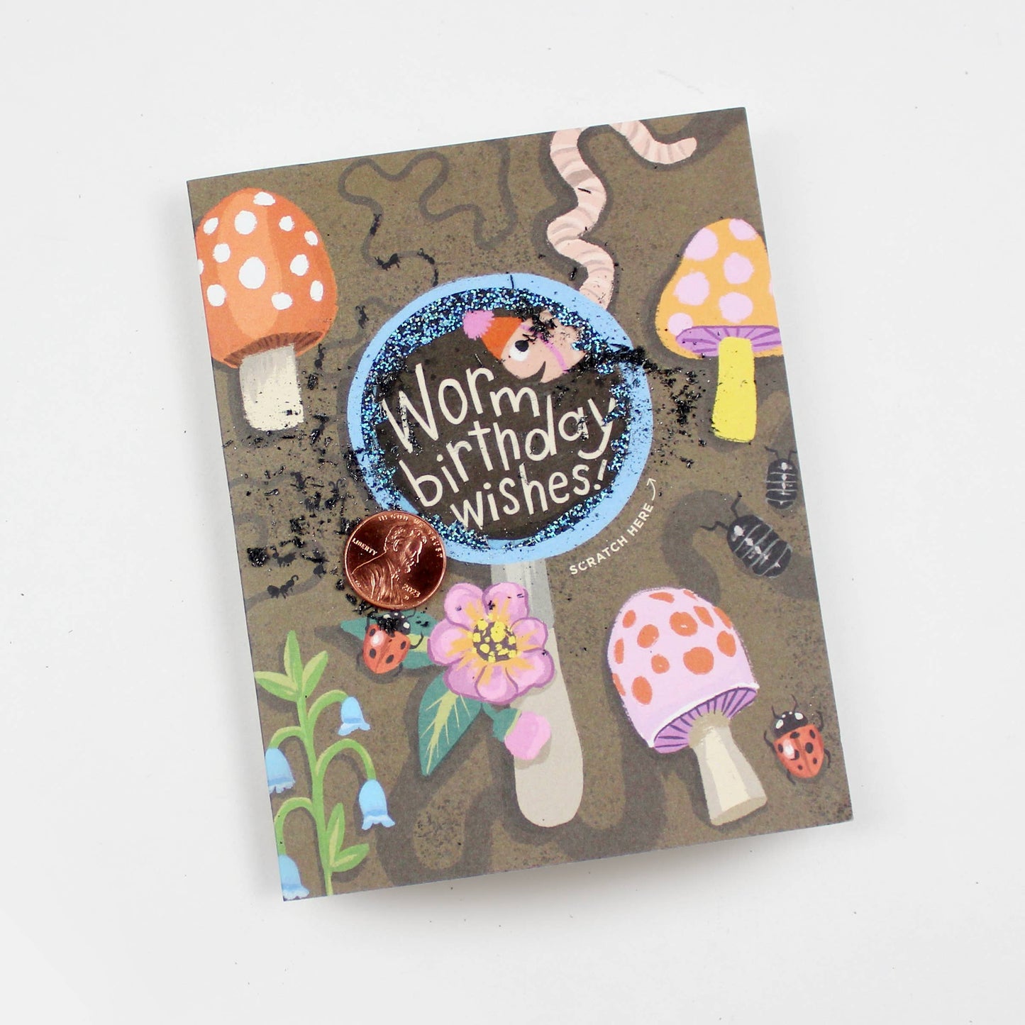 Scratch-off Card - Worm Wishes - Birthday