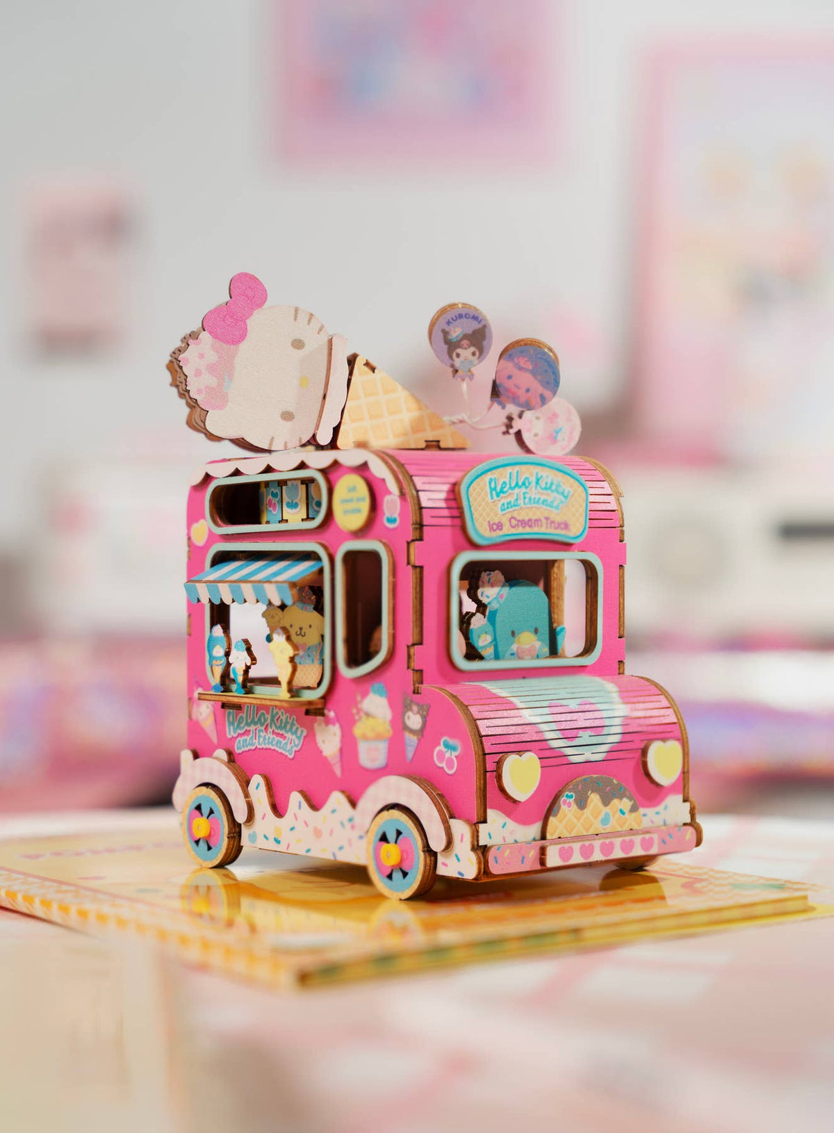 3D Wooden Music Box Puzzle: Hello Kitty® Ice Cream Truck