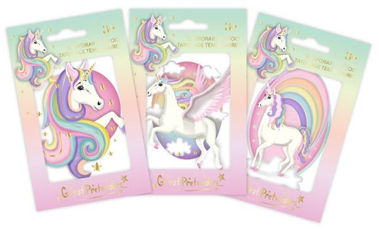 Unicorn Temporary Tattoos- Single assorted
