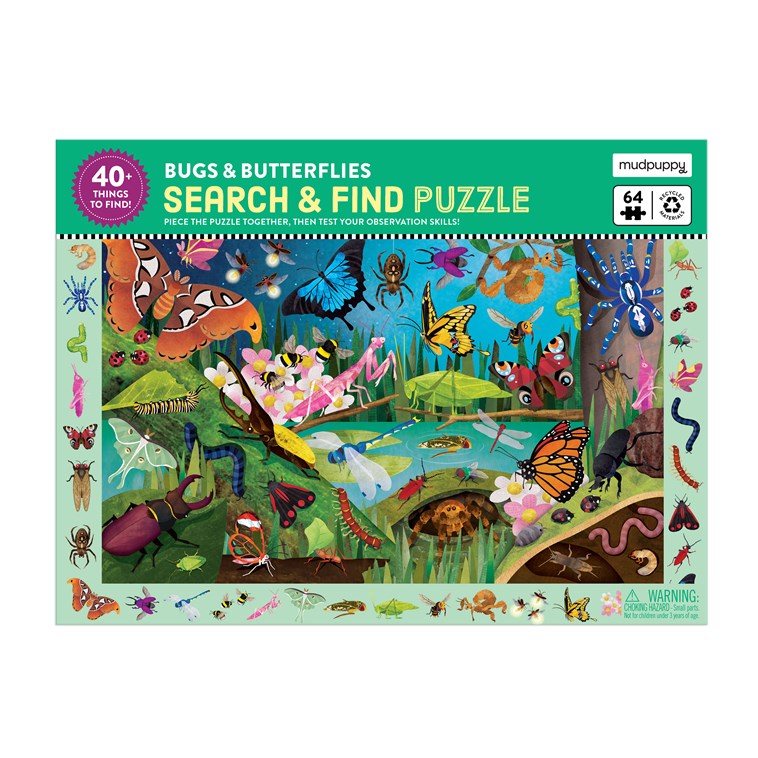 Bugs and Butterflies 64 Pc Puzzle