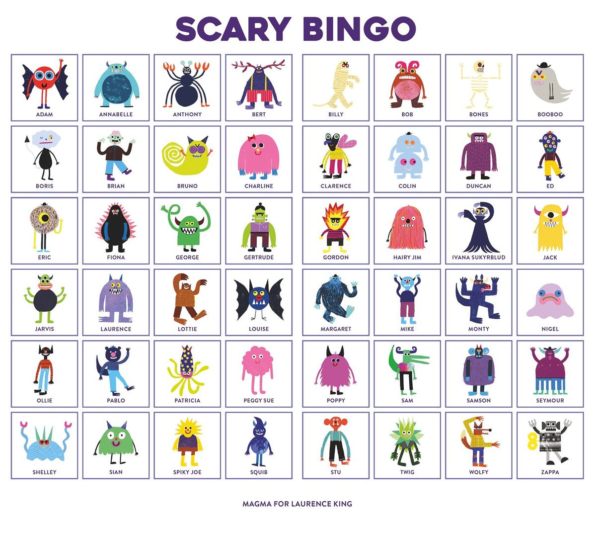 Scary Bingo: Fun with Monsters and Crazy Creatures