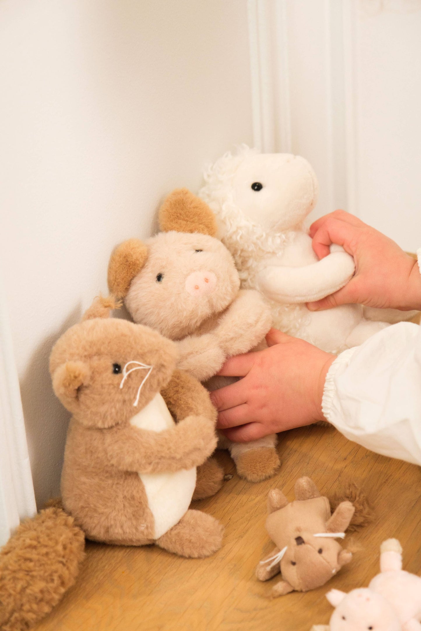 Plush Squirrel with Baby