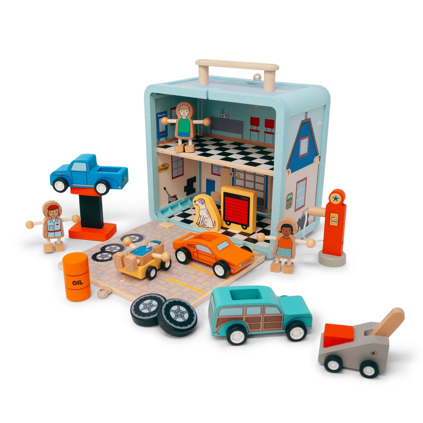 Auto Repair Shop Suitcase Playset