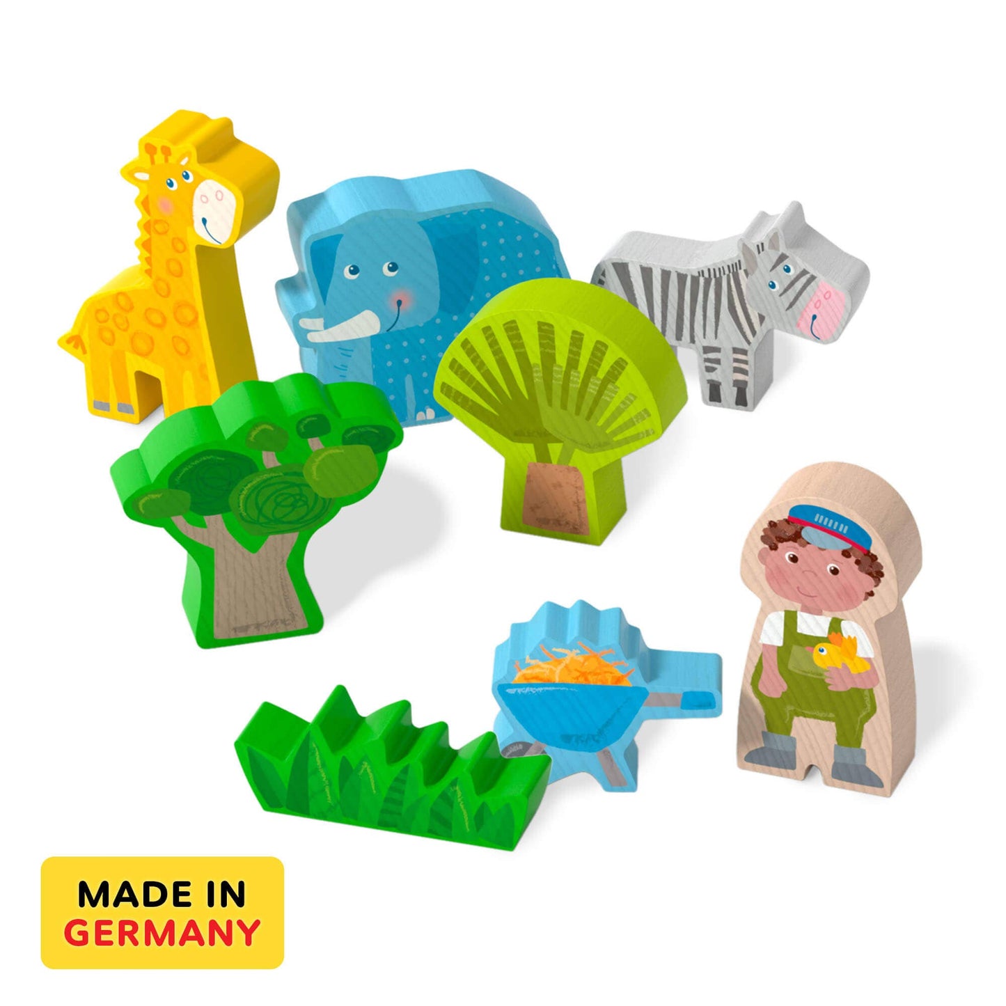 Play World at the Zoo - Interactive Wooden Animal Playset
