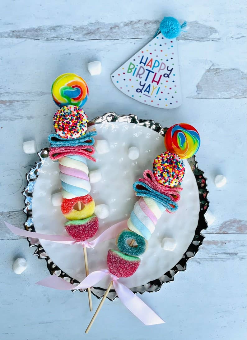 Candy Gummy kabobs w/Wood Stick