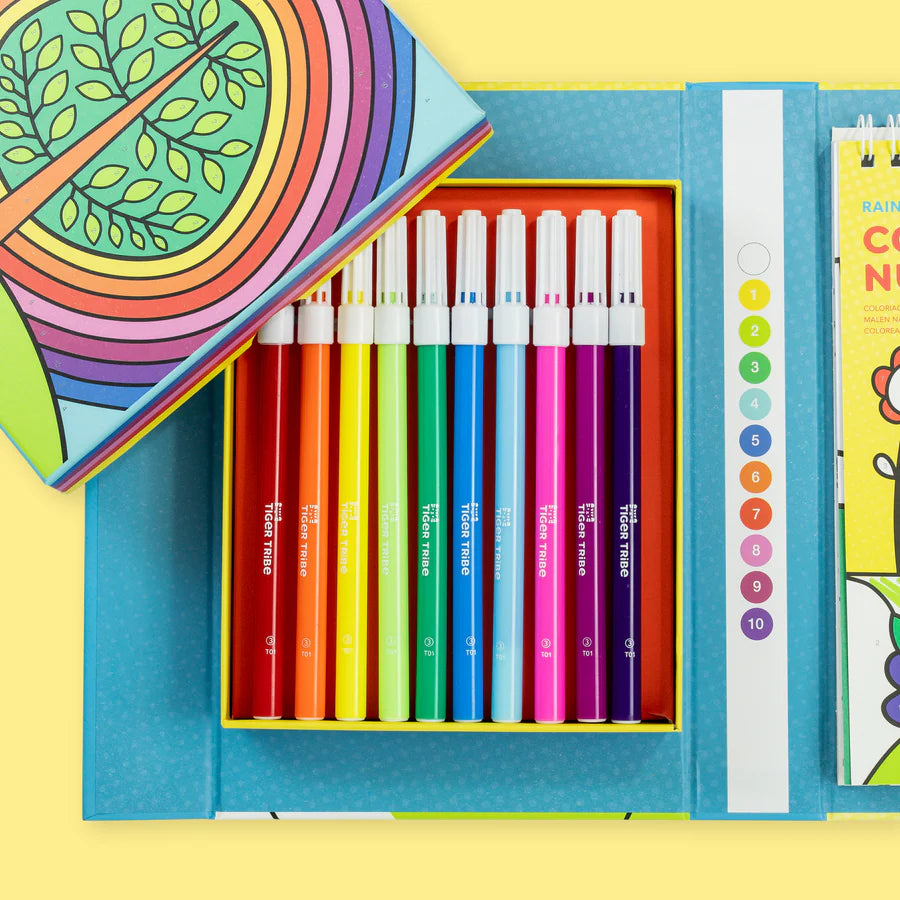 Color By Numbers - Rainbow Garden