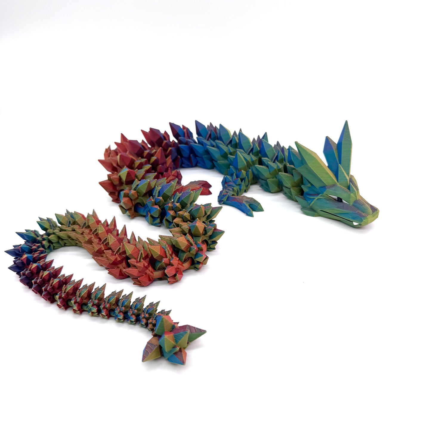Jumbo Crystal Dragon: Neon Tri Color