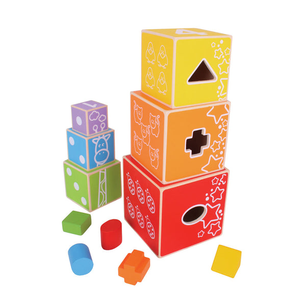 Stackable Rectangle Cubes Stacking Cubes – Pebbles Toys & Gifts