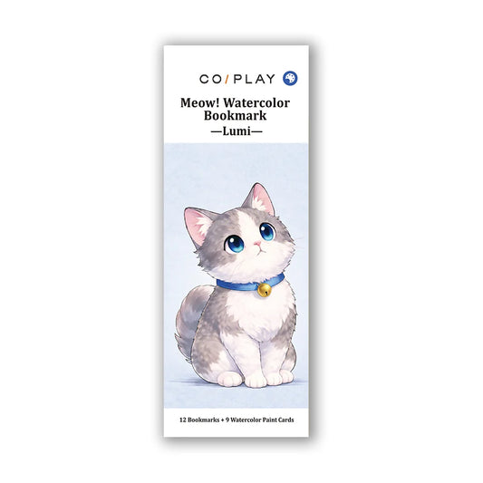 Meow! Watercolor Bookmark Coloring Book