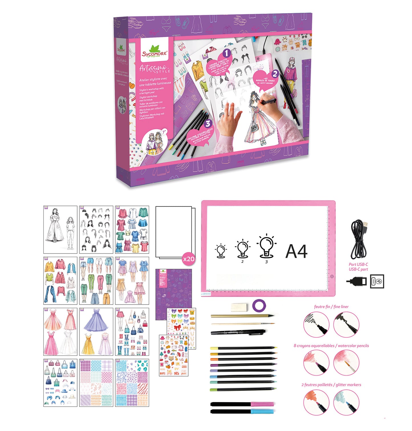 Artissimo Style Fashion Workshop Light Pad Sycomore