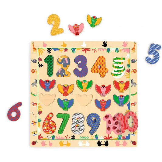 1 to 10 Wooden Puzzle