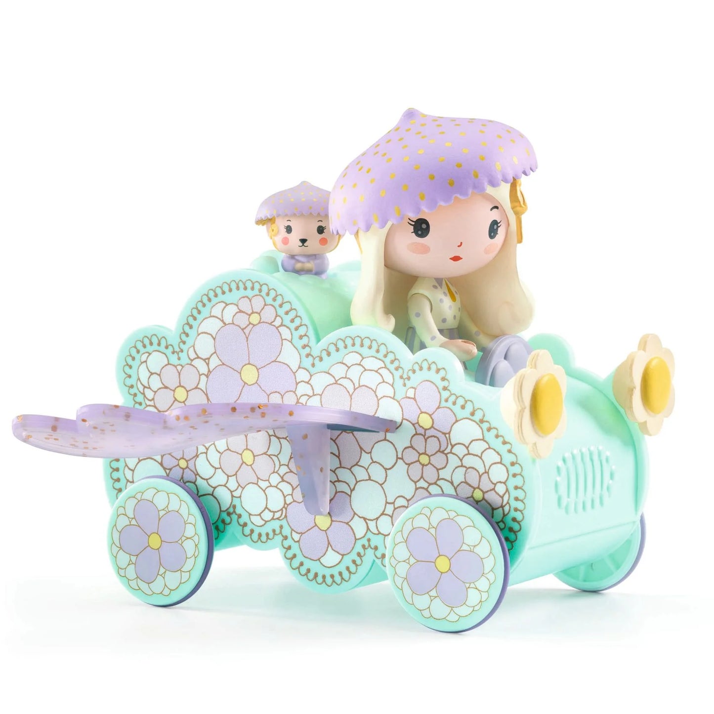 Tinyly Jil and Jerry with Car
