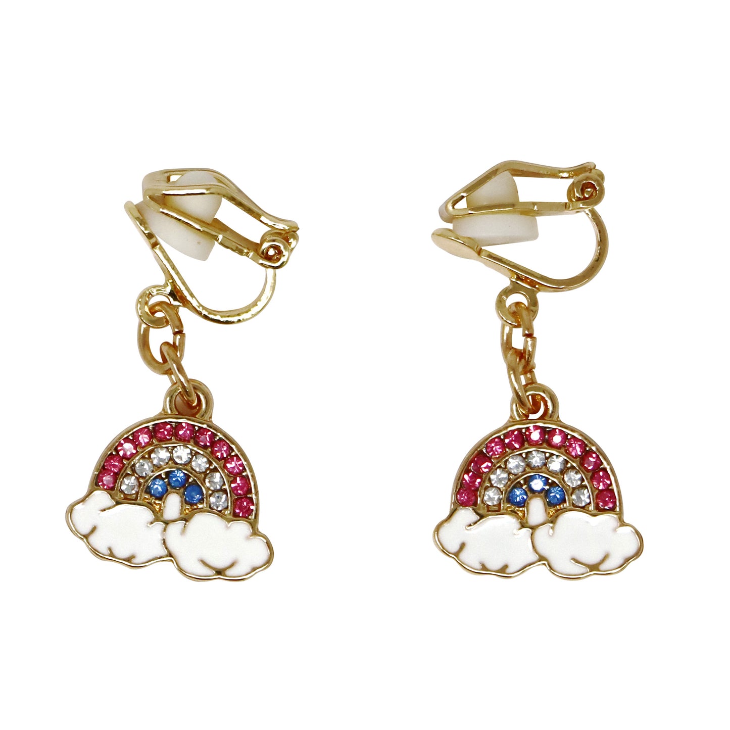Rainbow Clip-On Earrings