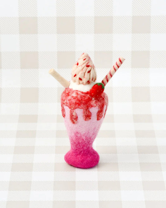 Felt Strawberry Milk Shake
