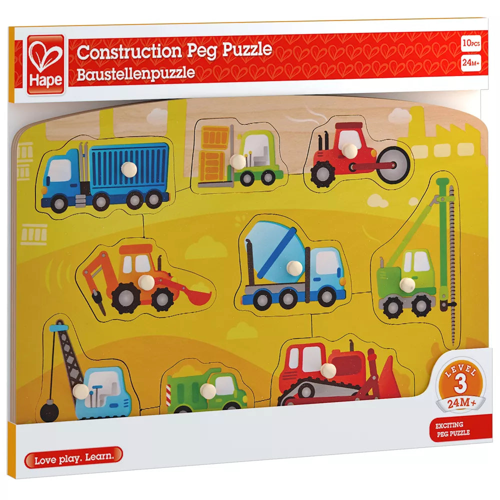 Construction Vehicle Peg Puzzle