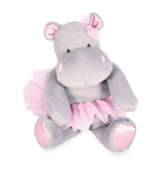 Pearl Gray Tutu Hippo Plush