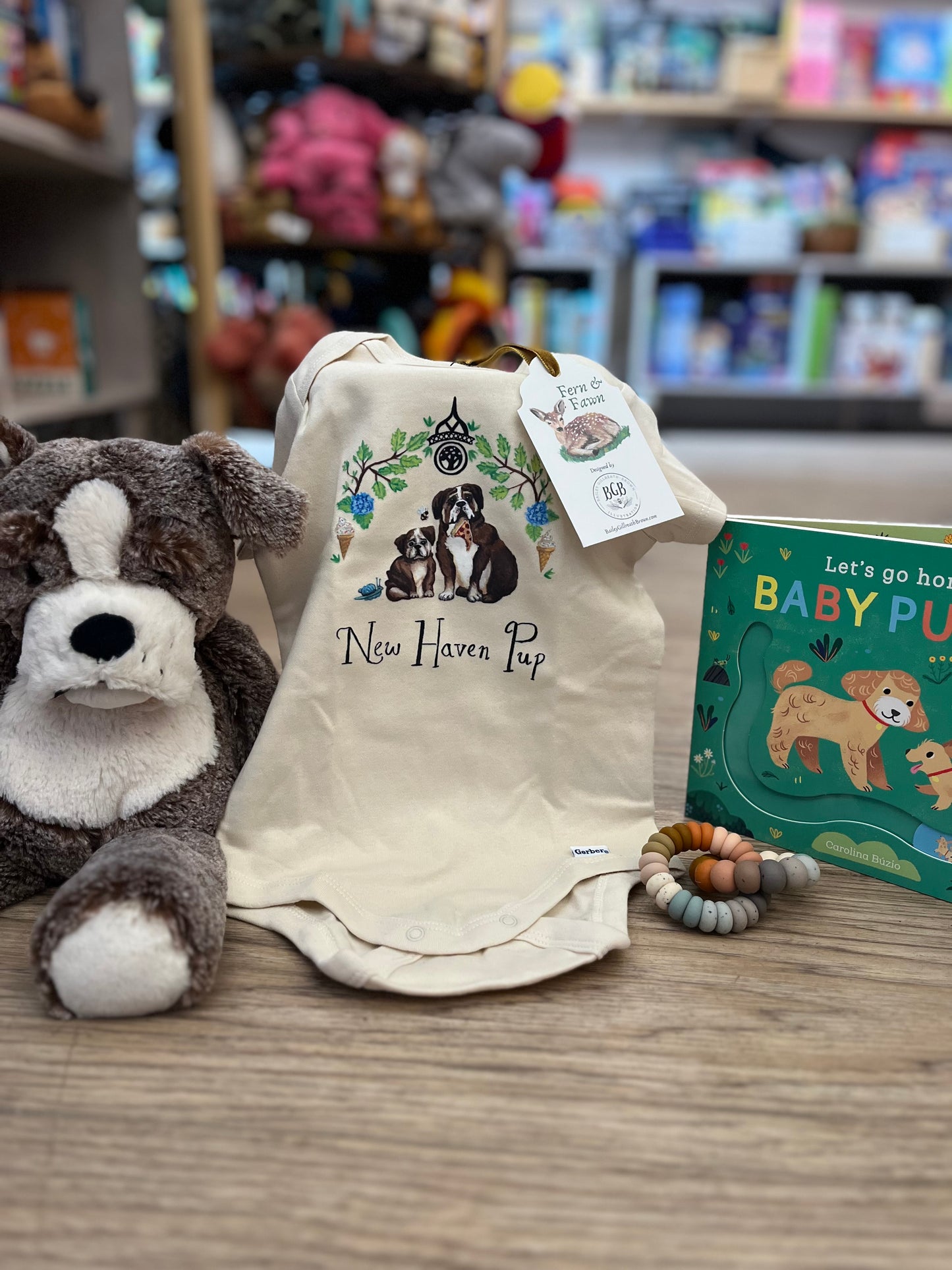 New Haven Pup Onesie: 18 Months