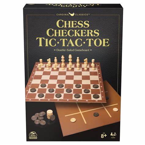 Chess, Checkers, and Tic Tac Toe Set