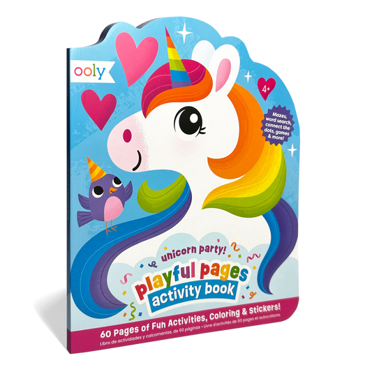 Playful Pages Activity Book - Unicorn Party Coloring Pages & Stickers