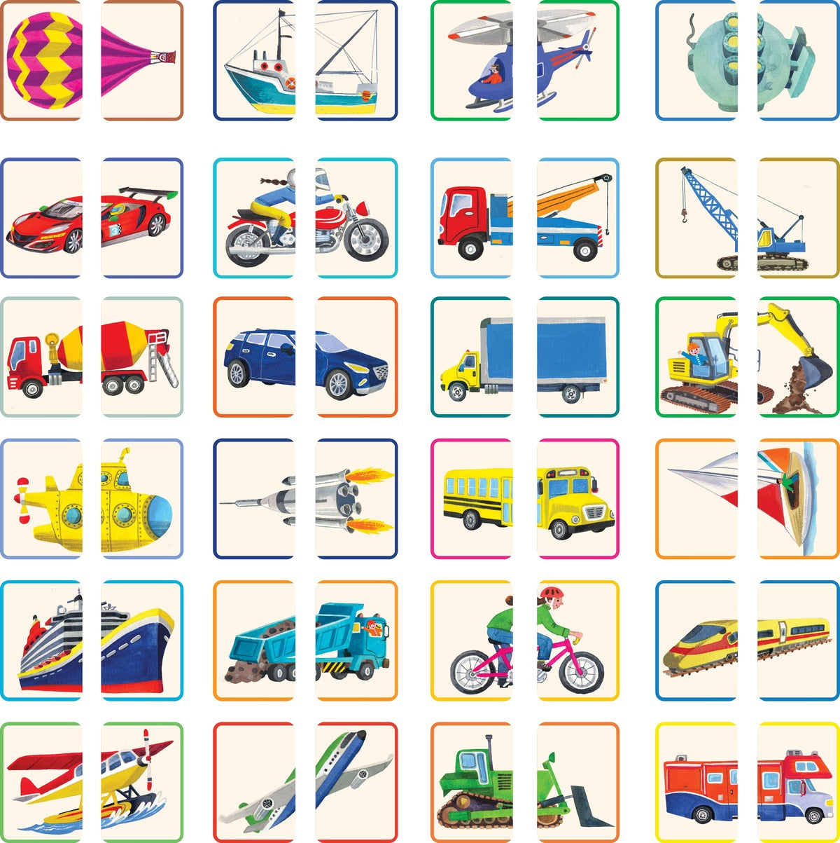 Vehicles Memory Match & Make Game