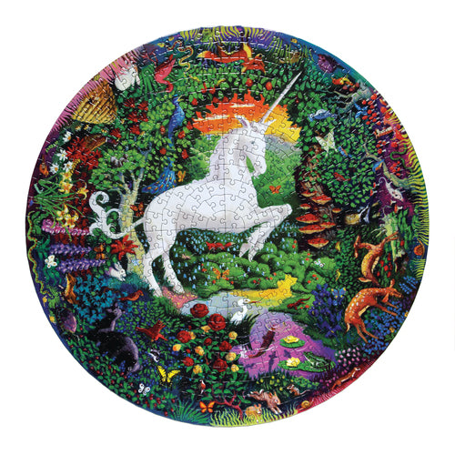 Unicorn Garden 500pc Round Puzzle