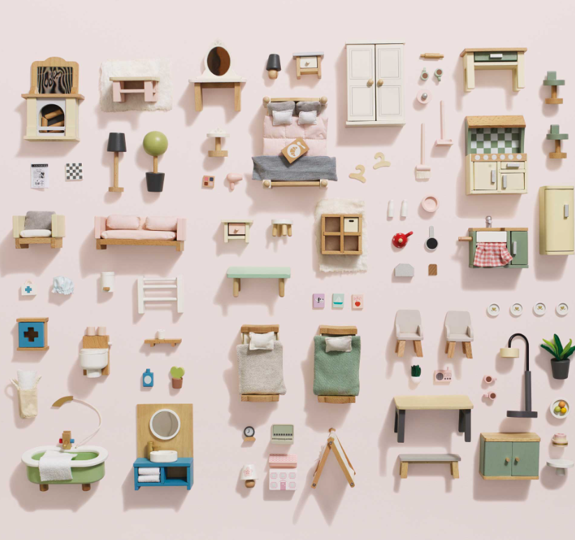 Deluxe Dolls House Furniture Sets- single room set
