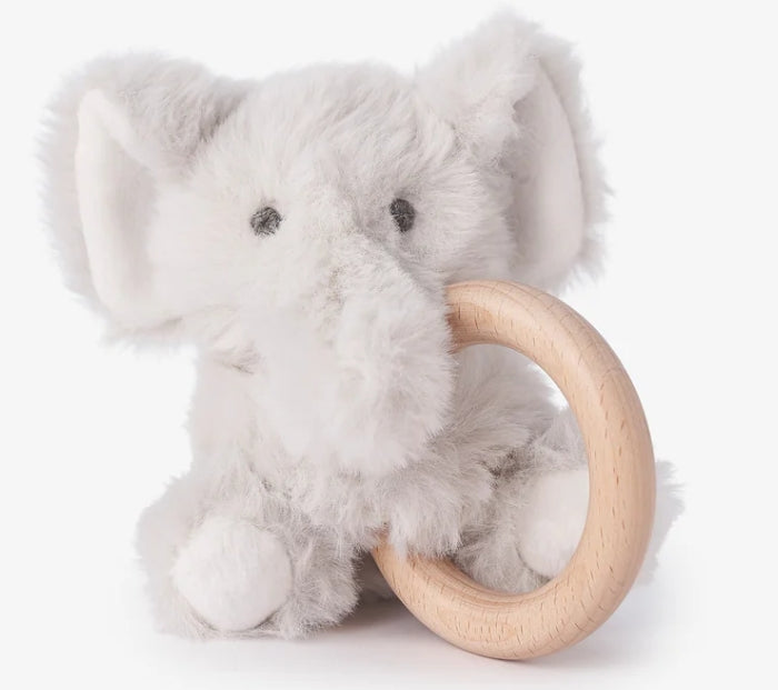 Ring Rattle Plush Elephant