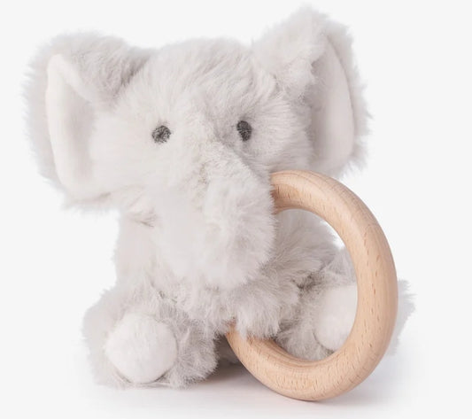 Ring Rattle Plush Elephant