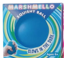 Marshmello Glow In The Dark Squishy Ball