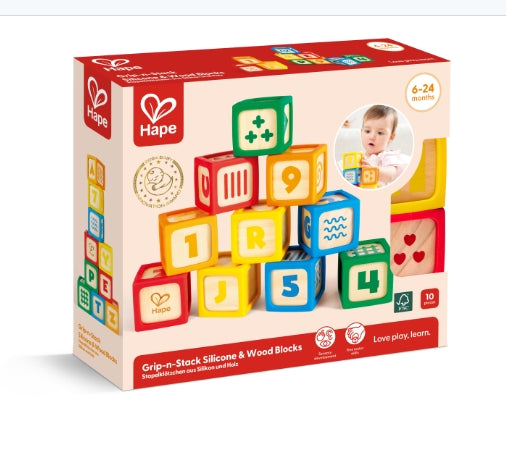 Grip-n-Stack Silicone & Wood Blocks