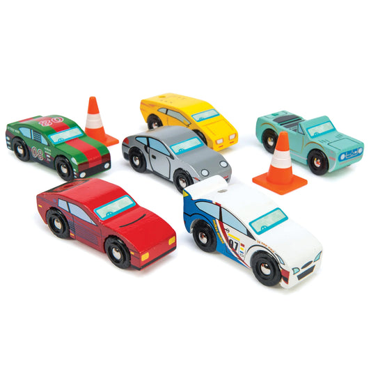 Classic Wooden Sports Car Set