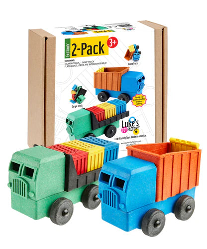 Cargo and Dump Trucks, 2 Pack