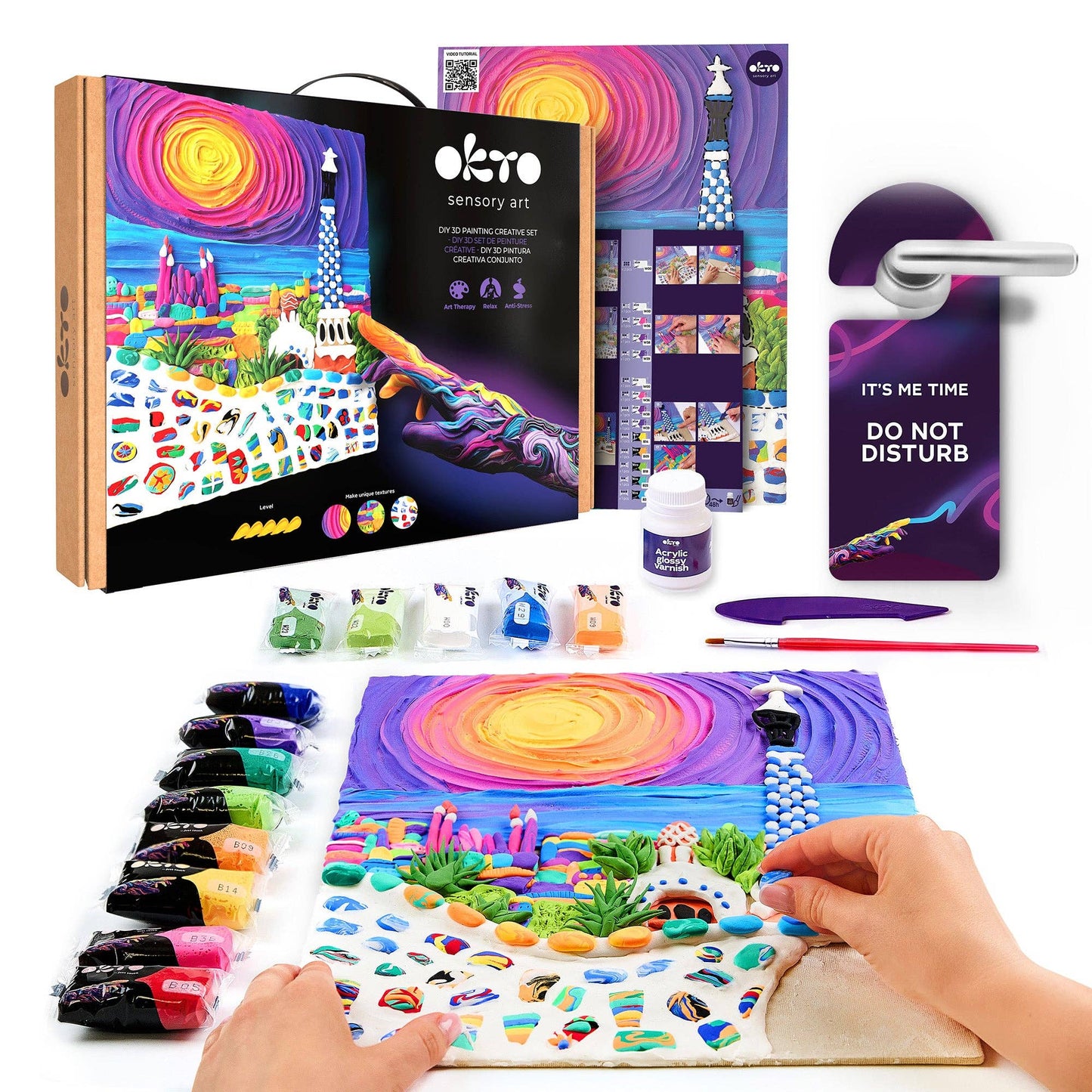 OKTO Air-Dry Clay 3D Painting Kit – #parkguellbarcelona