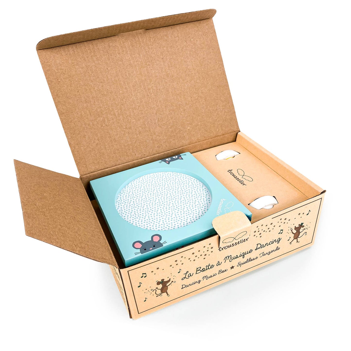 Dancing Cat & Mouse Music Box